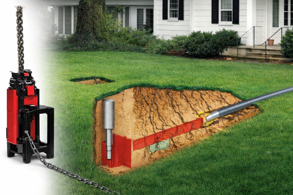 Lateral pipe bursting house connection